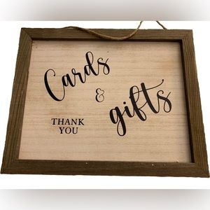 Cards & Gifts Rustic Wooden sign